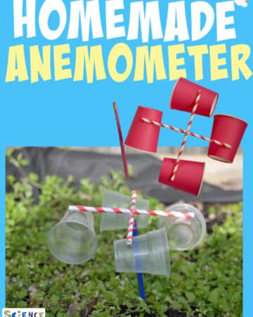 DIY anemometer made with paper cups