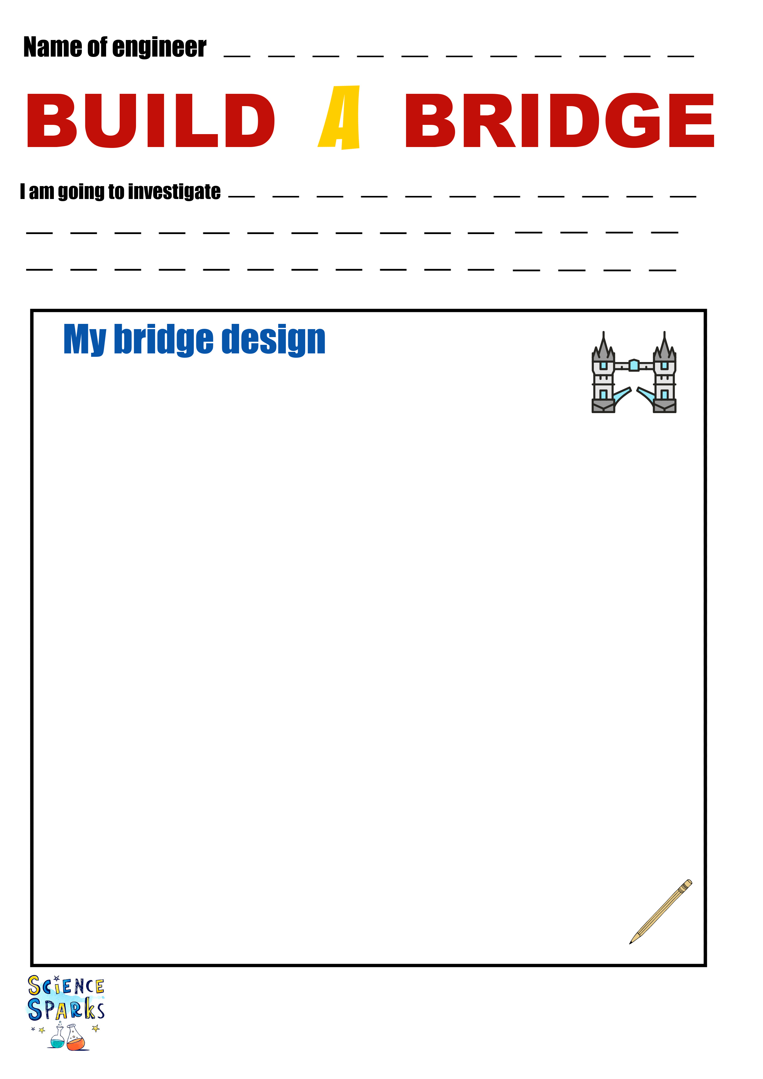 Build a bridge STEM challenge template