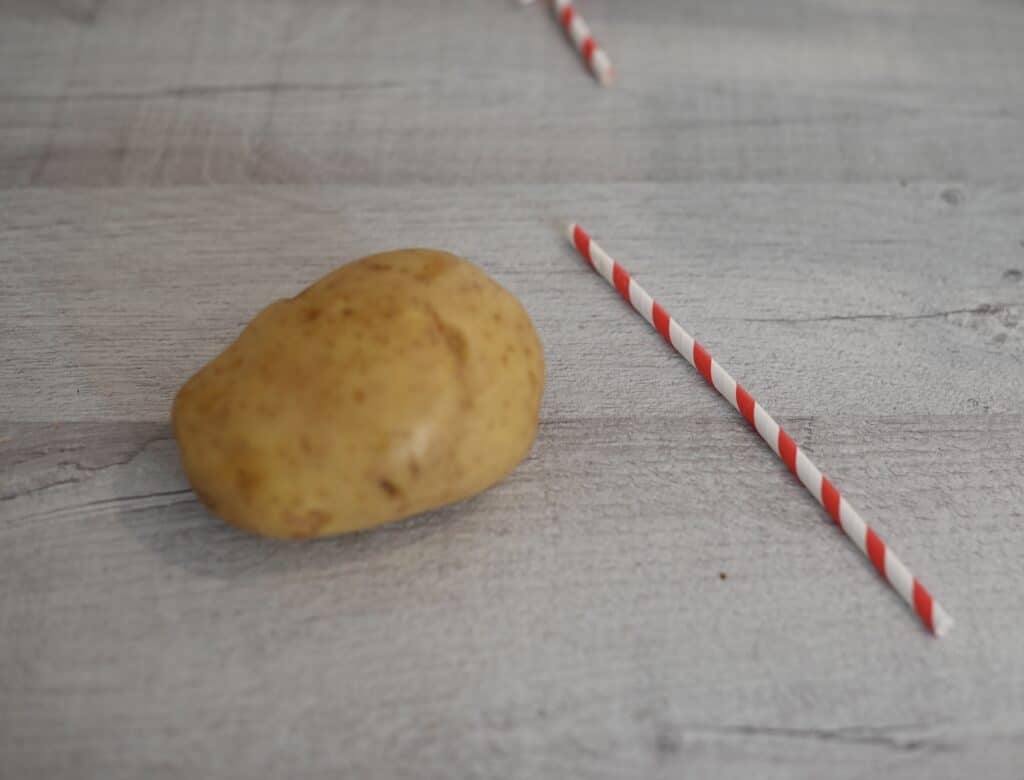 Potato and straw
