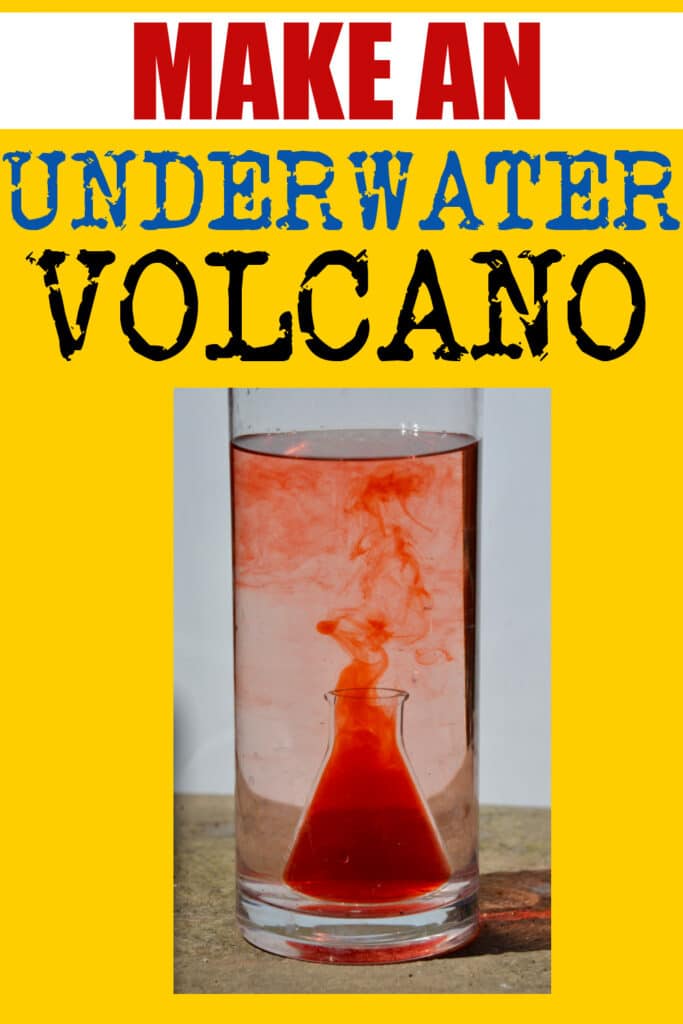 image of an underwater volcano science activity for learning about convection currents