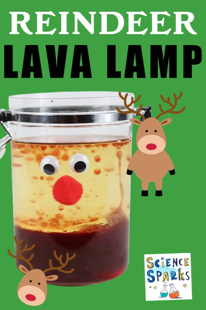 lava lamp made to look like a reindeer