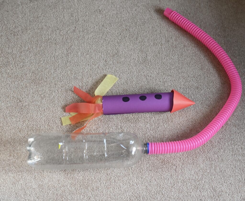 Simple homemade stomp rocket science experiment