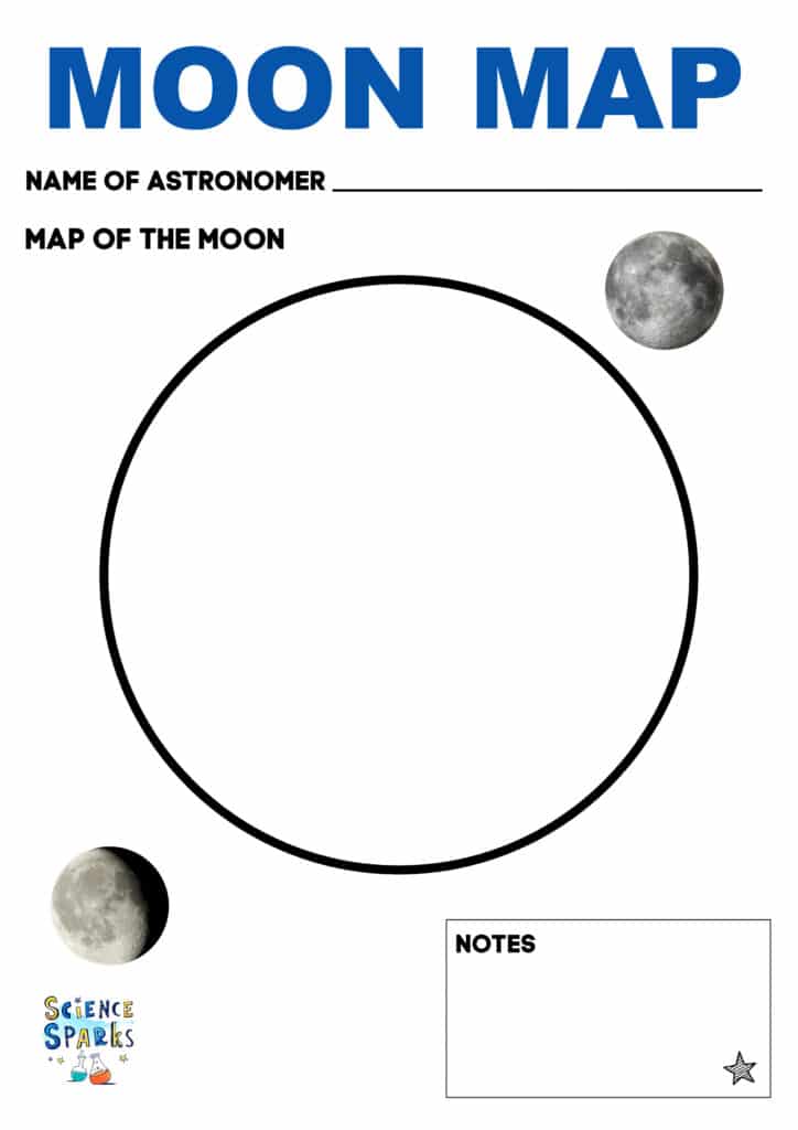 Moon map template