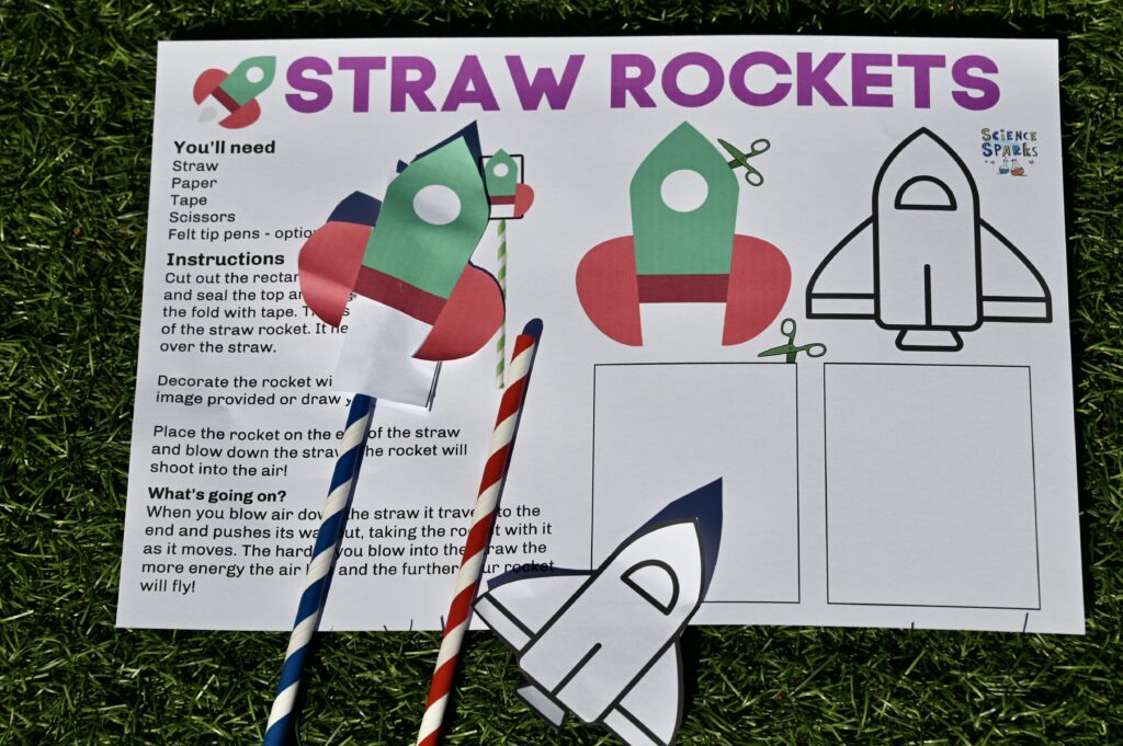 Straw Rockets STEM challenge