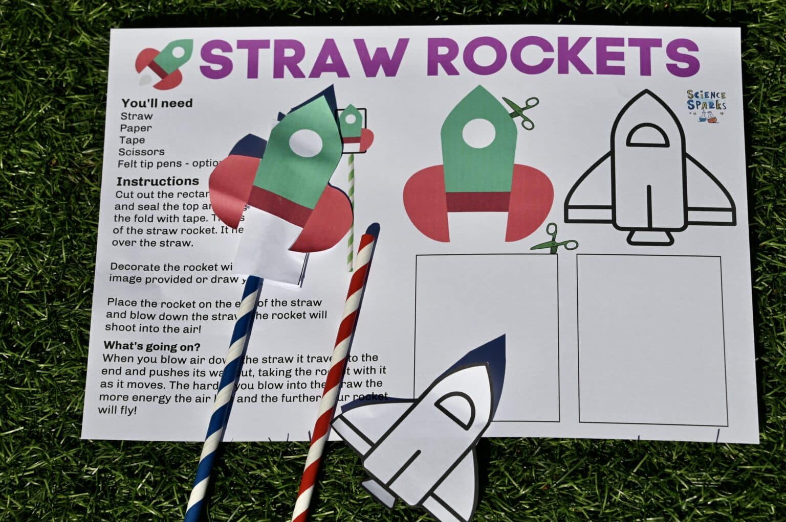 Science for Kids - Straw Rocket - STEM Challenge