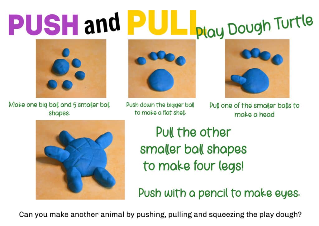 play dough turtle instructions