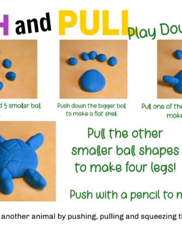 play dough turtle instructions