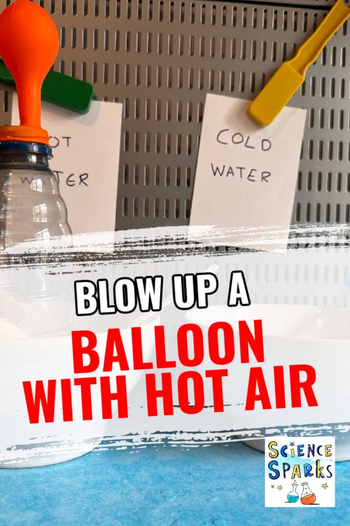 Blow up a balloon with hot air science experiment