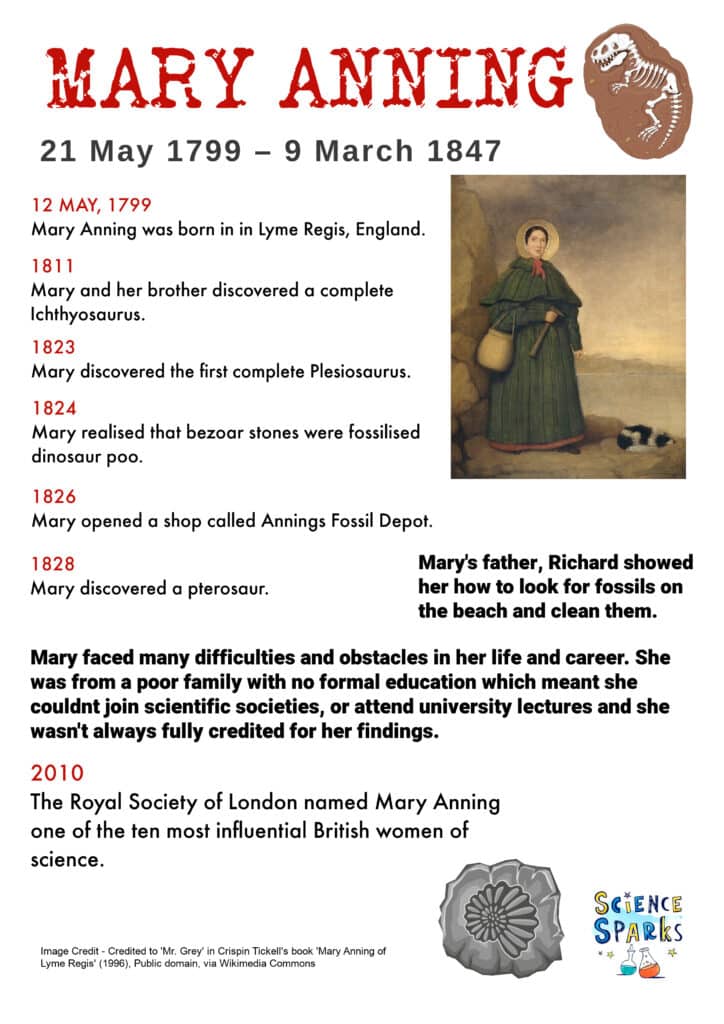 Mary anning Fact File and Activity