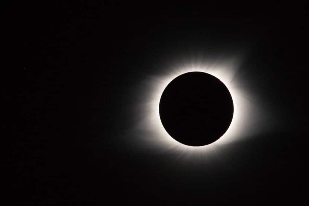 Photo of a total solar eclipse