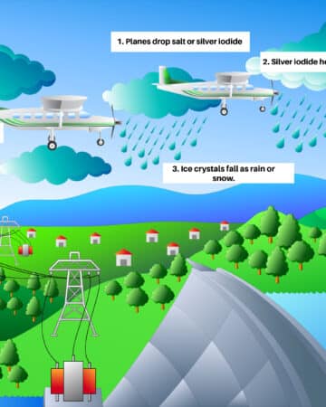 Cloud seeding diagram - how does cloud seeding work