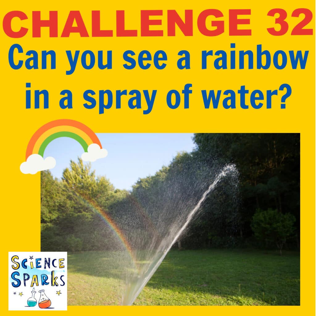 STEM challenge - rainbow in a stream of water
