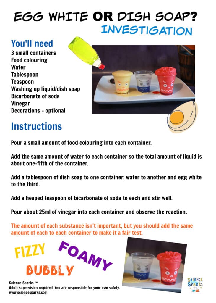 egg white or dish soap investigation