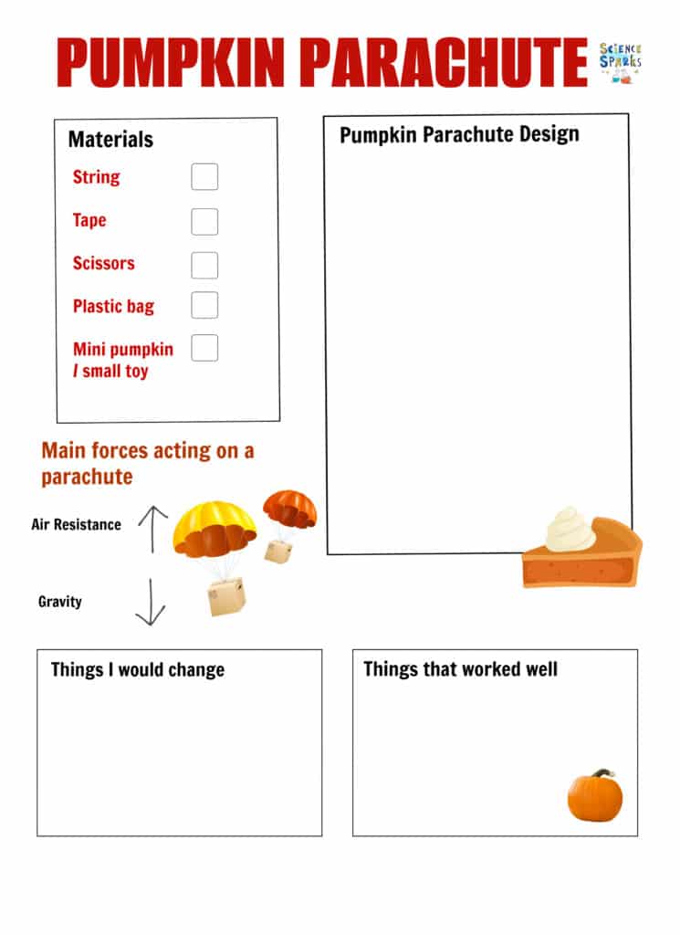 Pumpkin Parachute STEM challenge